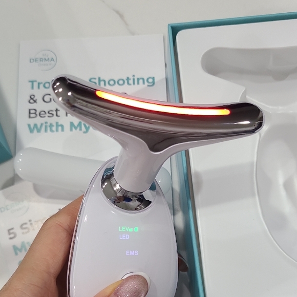 My Derma Dream Myoglow Neck Face Lifting Lymphatic Drainage Tool Anti Age Glow - Picture 5 of 8